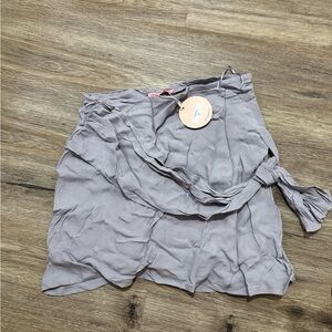 Purple verge girl linen skirt